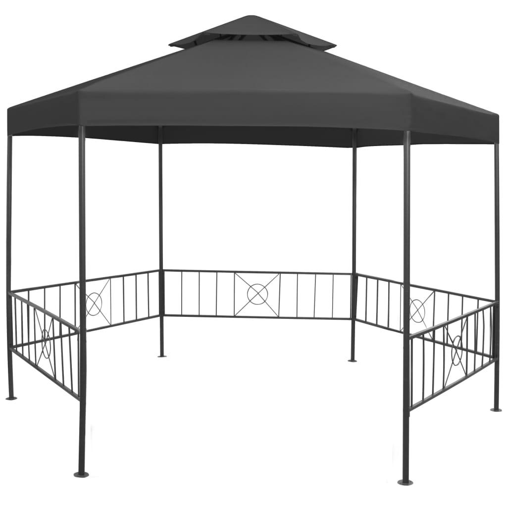 Garden Gazebo 127.2"x108.3"x104.3" Anthracite at Set Shop and Smile