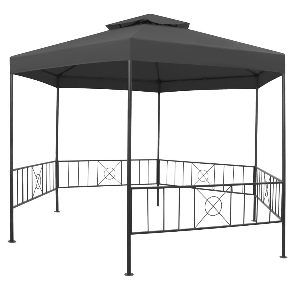 Garden Gazebo 127.2"x108.3"x104.3" Anthracite at Set Shop and Smile