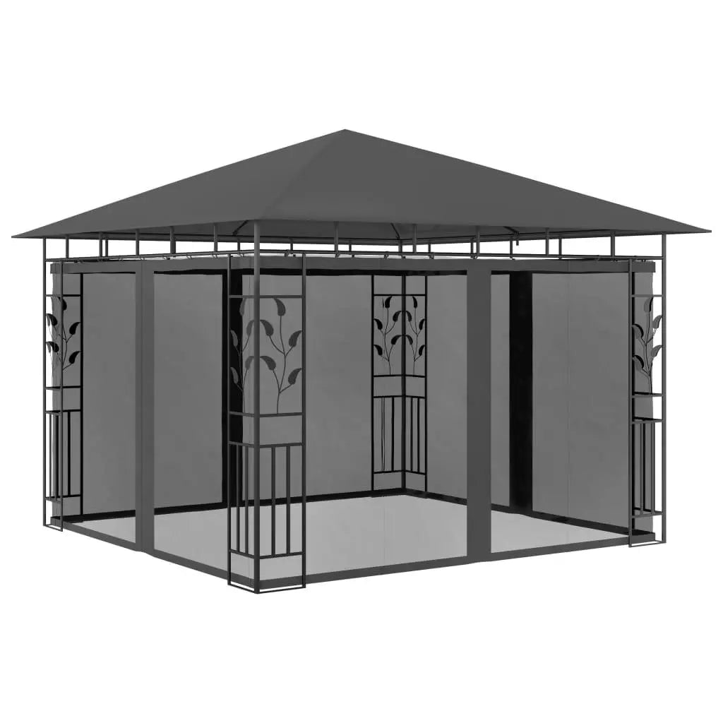 Gazebo with Mosquito Net 9.8'x9.8'x9' Anthracite 0.6 oz/ft² at Set Shop and Smile