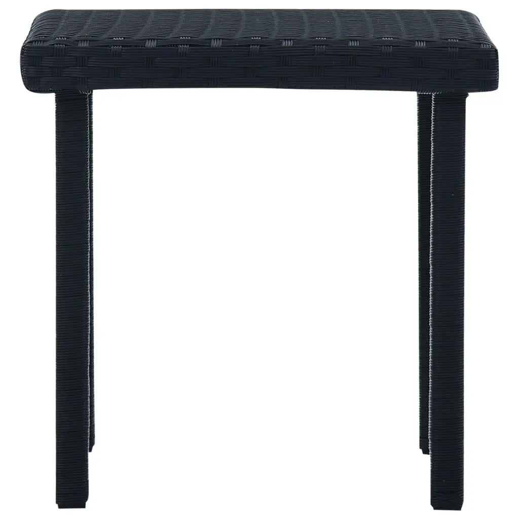 Patio Tea Table Black 15.7"x15.7"x15.7" Poly Rattan at Set Shop and Smile