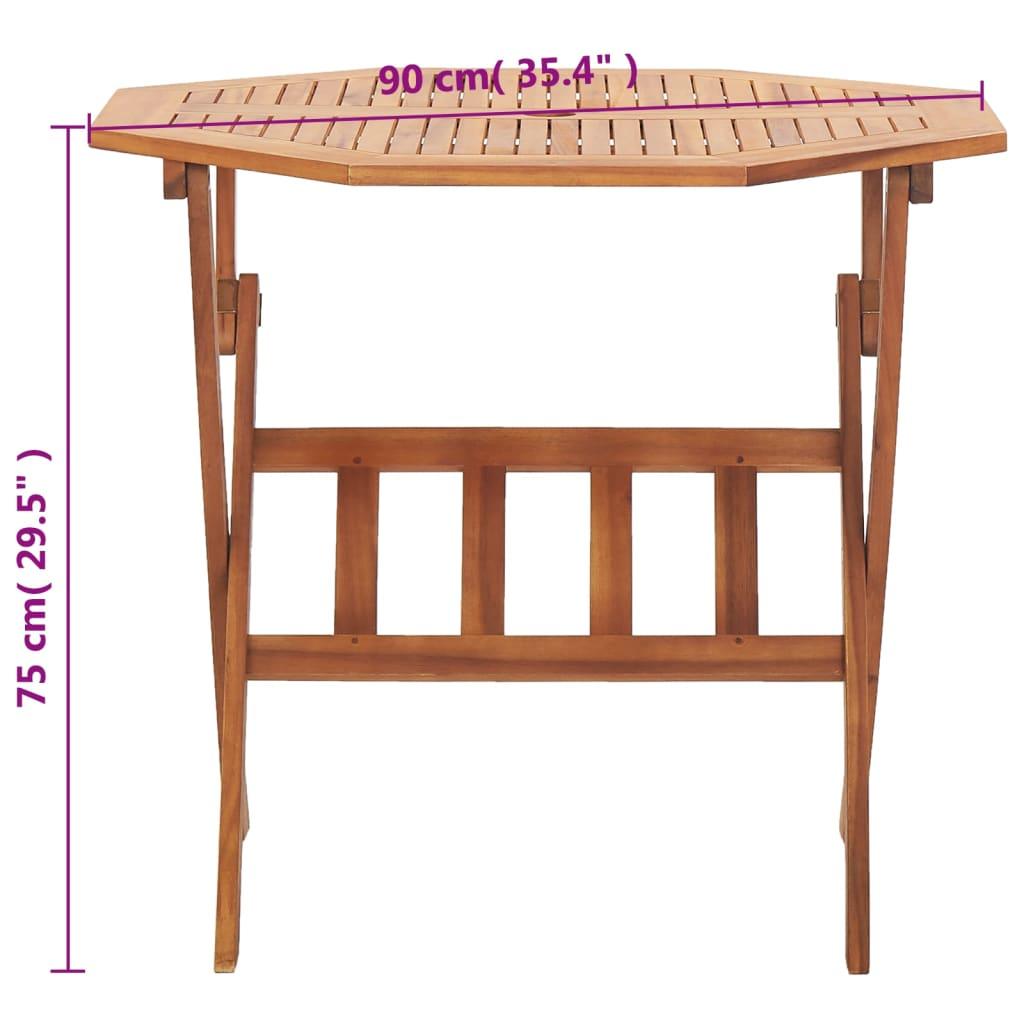 Folding Patio Table 35.4"x29.5" Solid Wood Acacia at Set Shop and Smile