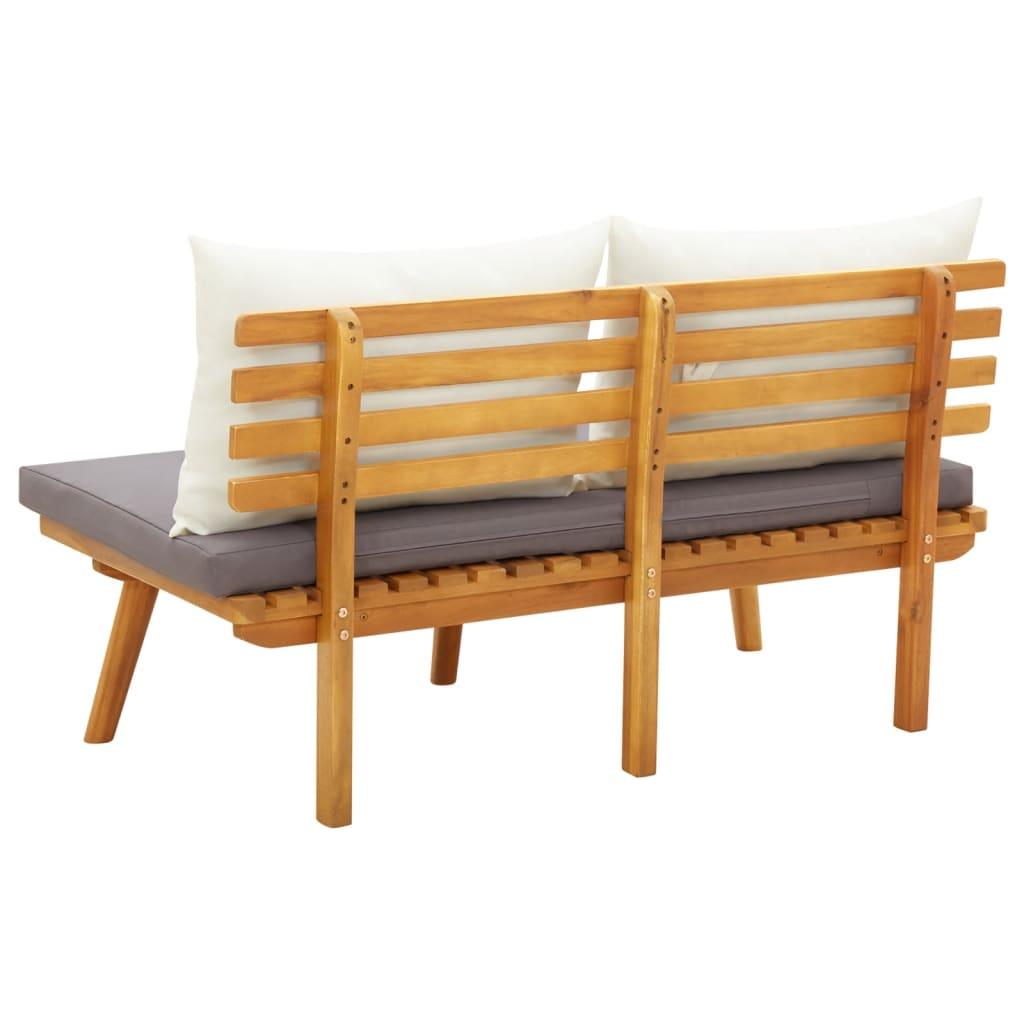 Patio Bench with Cushions 45.3" Solid Acacia Wood at Set Shop and Smile