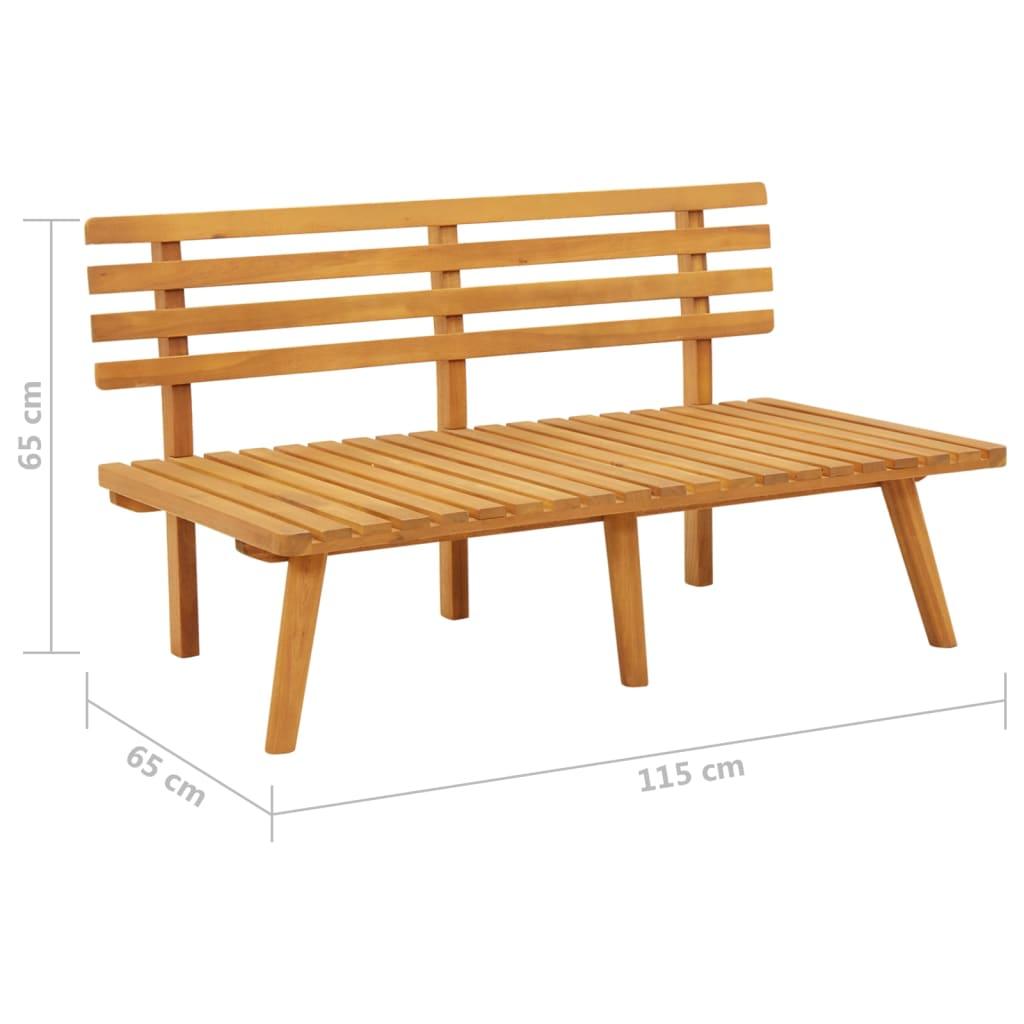 Patio Bench with Cushions 45.3" Solid Acacia Wood at Set Shop and Smile