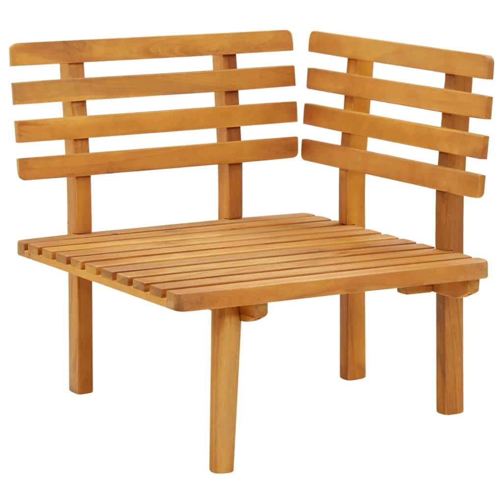 Patio Corner Sofa with Cushions Solid Acacia Wood at Set Shop and Smile