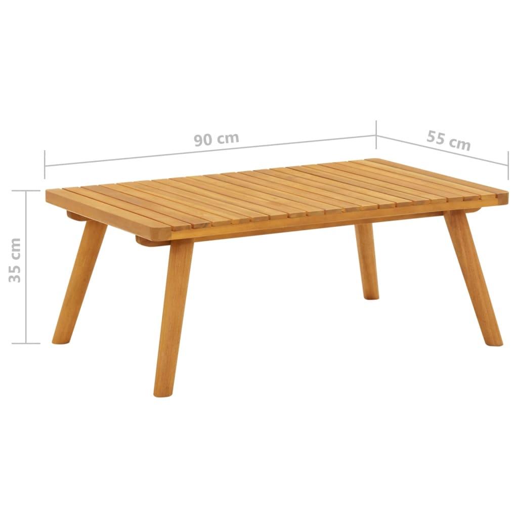 Patio Coffee Table 35.4"x21.7"x13.8" Solid Acacia Wood at Set Shop and Smile