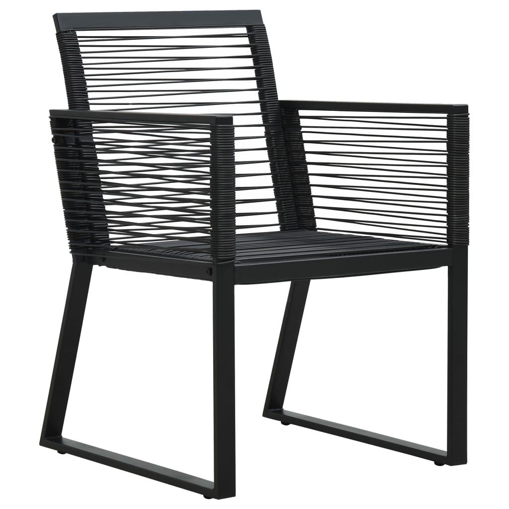 Patio Chairs 2 pcs Black PVC Rattan at Set Shop and Smile