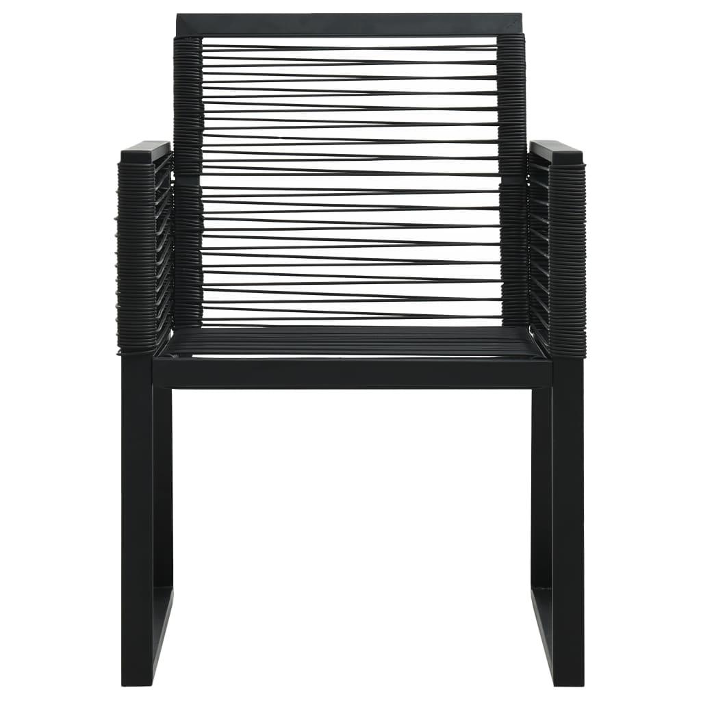 Patio Chairs 2 pcs Black PVC Rattan at Set Shop and Smile