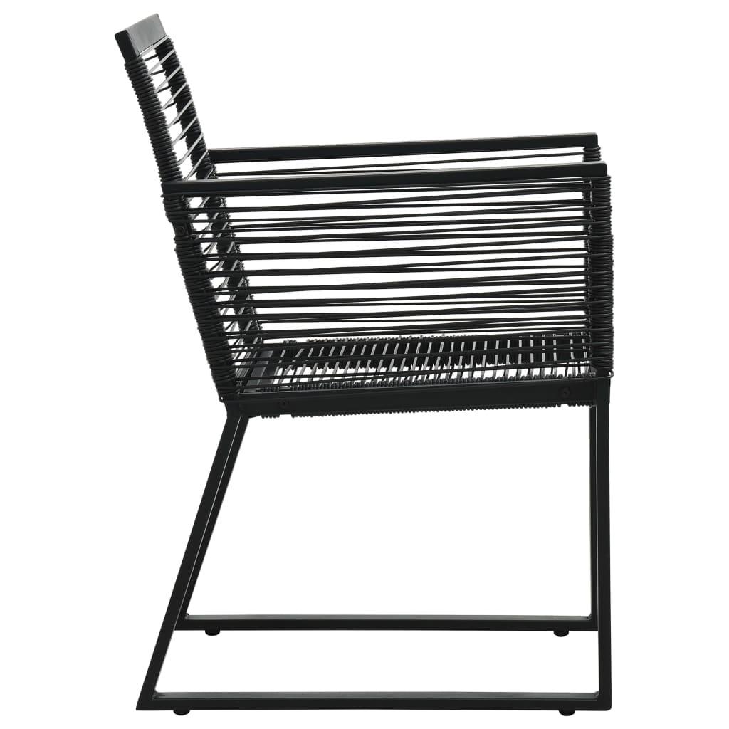 Patio Chairs 2 pcs Black PVC Rattan at Set Shop and Smile