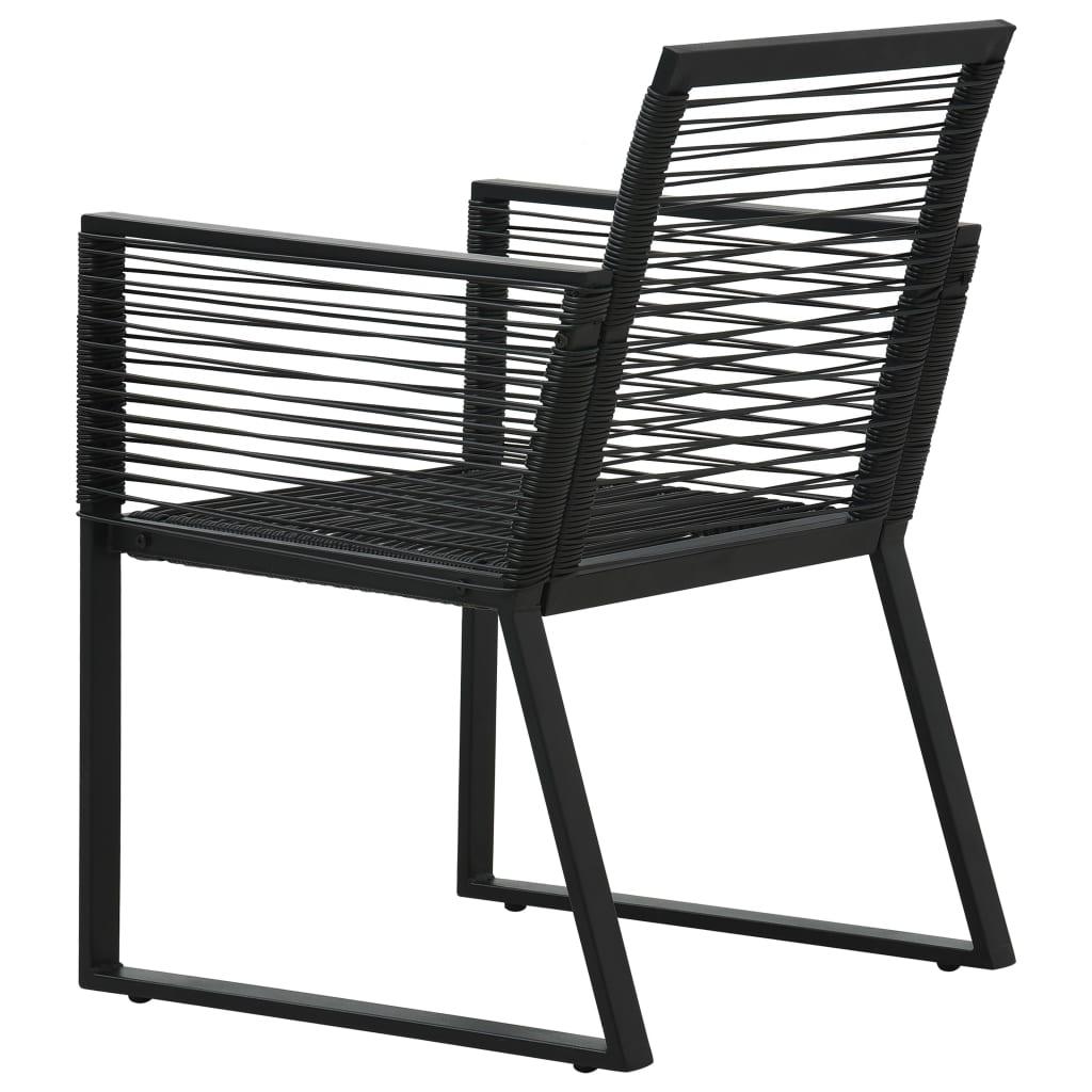 Patio Chairs 2 pcs Black PVC Rattan at Set Shop and Smile