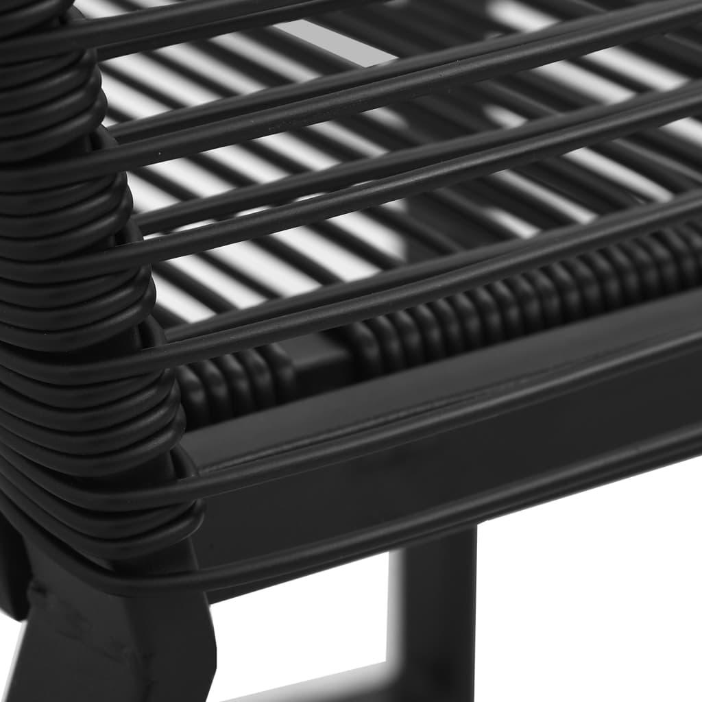 Patio Chairs 2 pcs Black PVC Rattan at Set Shop and Smile