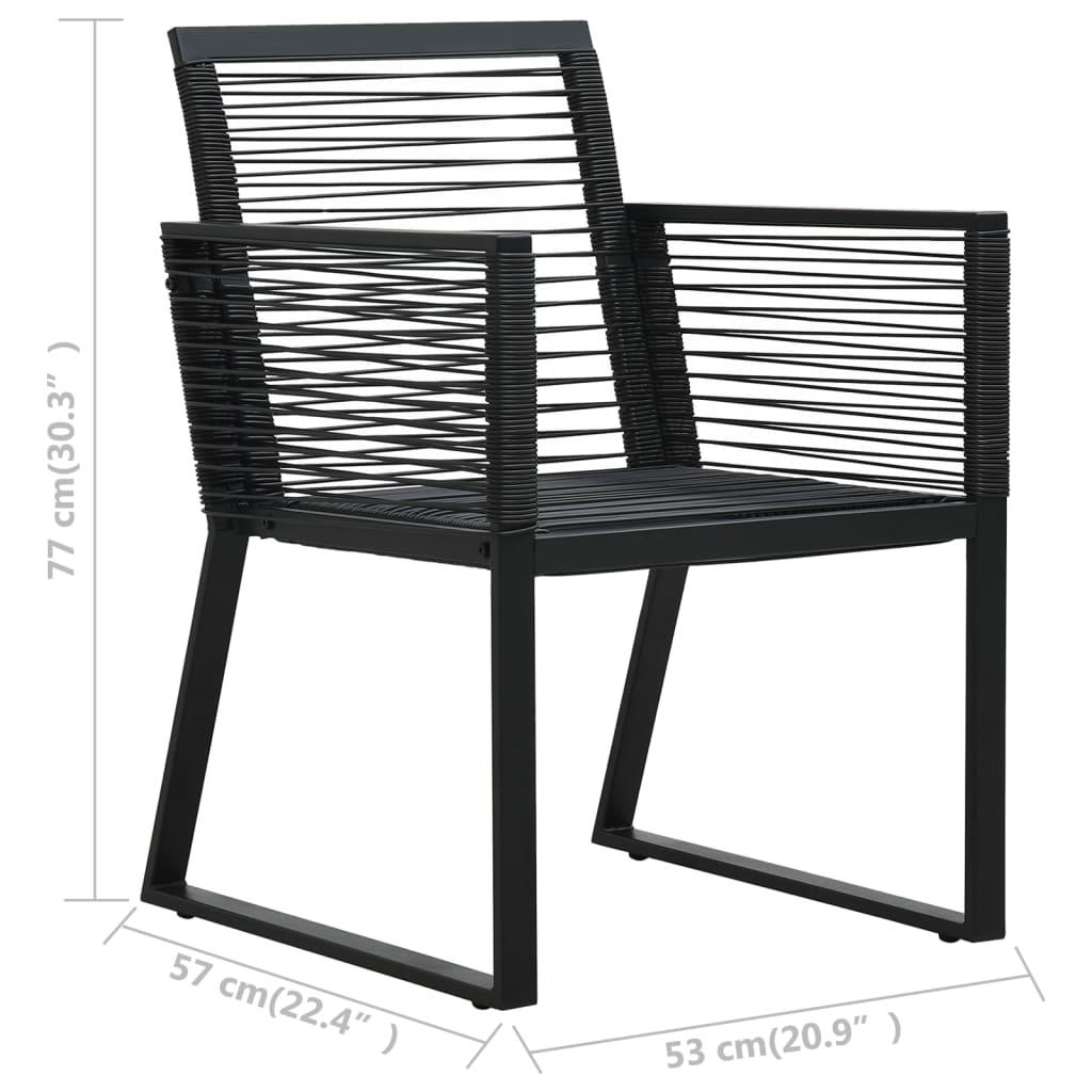 Patio Chairs 2 pcs Black PVC Rattan at Set Shop and Smile