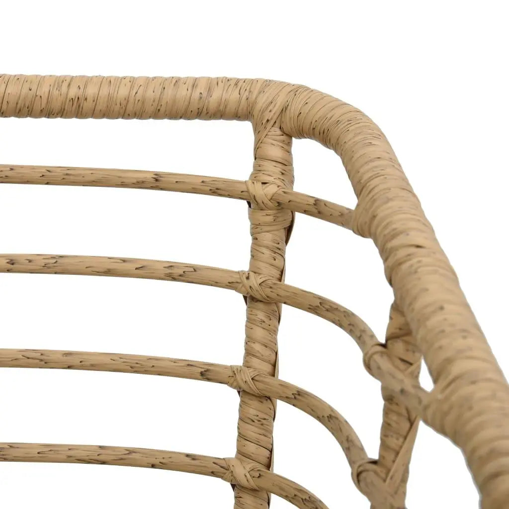 3 Piece Bistro Set Poly Rattan Oak at Set Shop and Smile