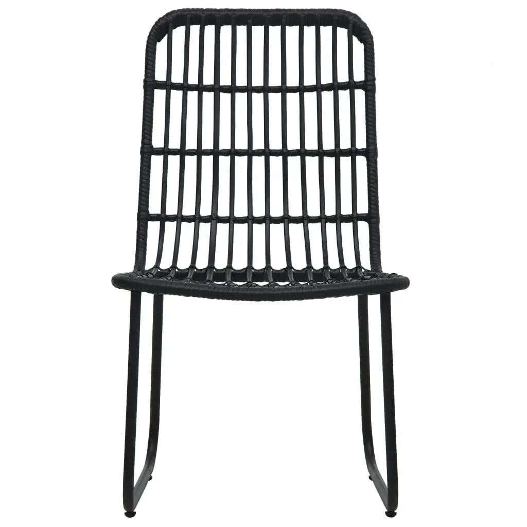Patio Chairs 2 pcs Poly Rattan Black at Set Shop and Smile