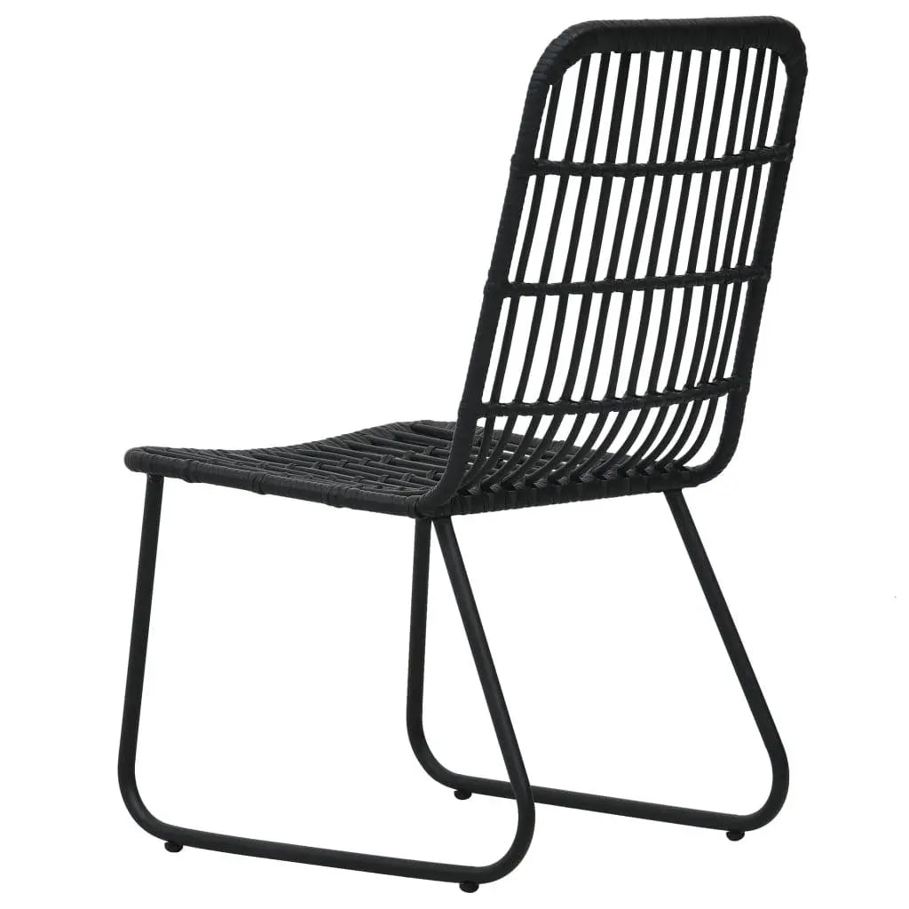 Patio Chairs 2 pcs Poly Rattan Black at Set Shop and Smile
