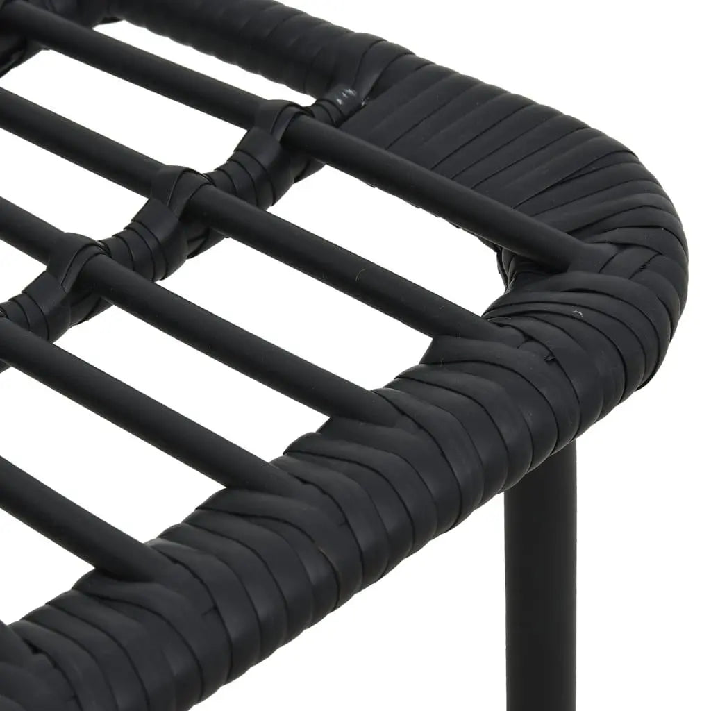 Patio Chairs 2 pcs Poly Rattan Black at Set Shop and Smile