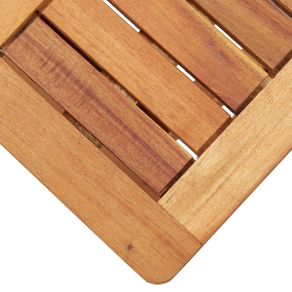 Sun Lounger with Table Poly Rattan and Solid Acacia Wood at Set Shop and Smile