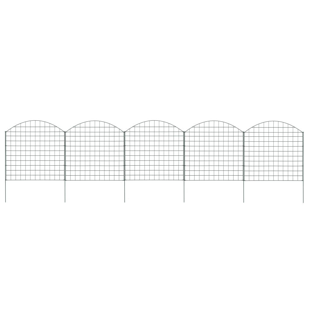 Arched Garden Fence Set 30.5"x30.9" Green at Set Shop and Smile