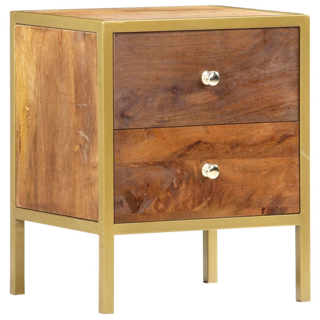 Bedside Cabinet 15.7"x13.8"x19.7" Solid Mango Wood at Set Shop and Smile