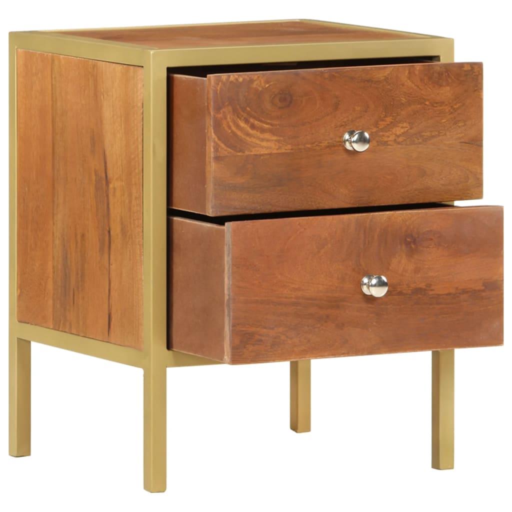 Bedside Cabinet 15.7"x13.8"x19.7" Solid Mango Wood at Set Shop and Smile
