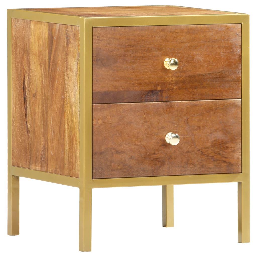 Bedside Cabinet 15.7"x13.8"x19.7" Solid Mango Wood at Set Shop and Smile