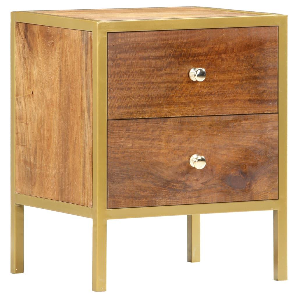Bedside Cabinet 15.7"x13.8"x19.7" Solid Mango Wood at Set Shop and Smile