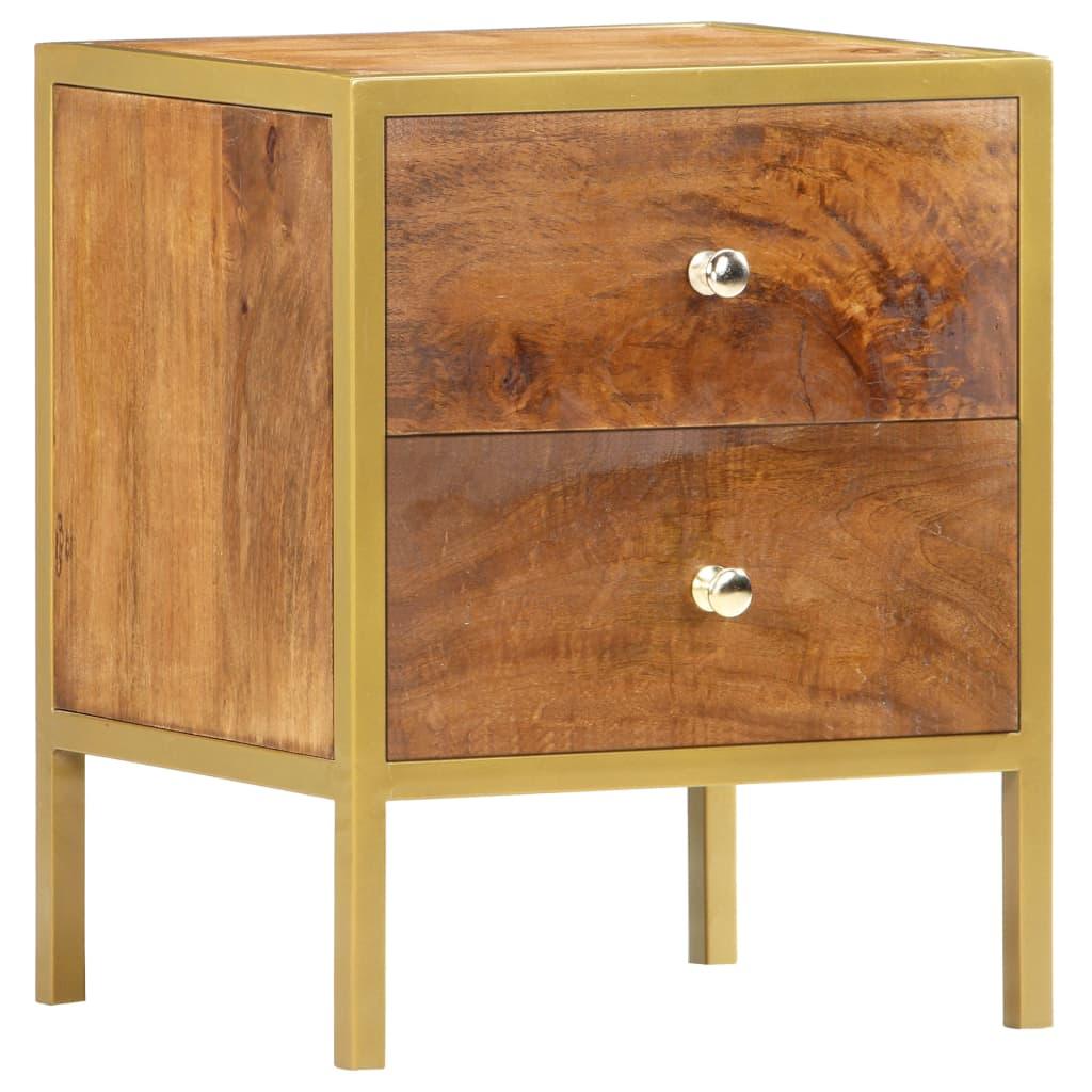 Bedside Cabinet 15.7"x13.8"x19.7" Solid Mango Wood at Set Shop and Smile