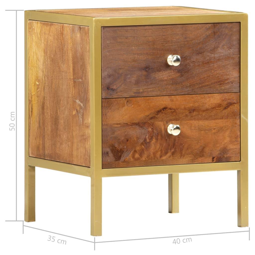 Bedside Cabinet 15.7"x13.8"x19.7" Solid Mango Wood at Set Shop and Smile