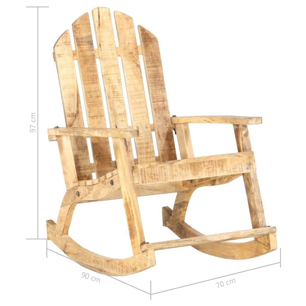 Garden Rocking Chair Solid Mango Wood at Set Shop and Smile