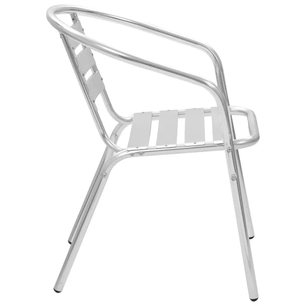 Stackable Patio Chairs 4 pcs Aluminum at Set Shop and Smile