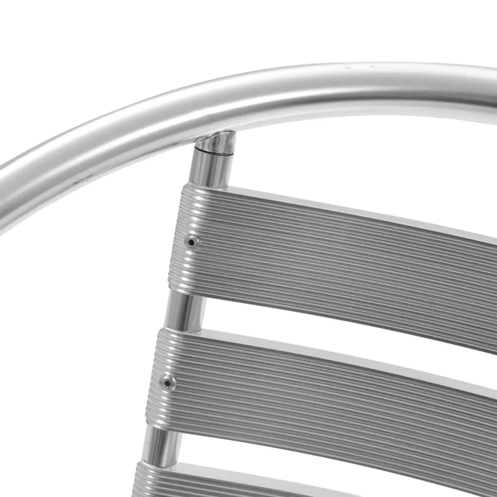 Stackable Patio Chairs 4 pcs Aluminum at Set Shop and Smile