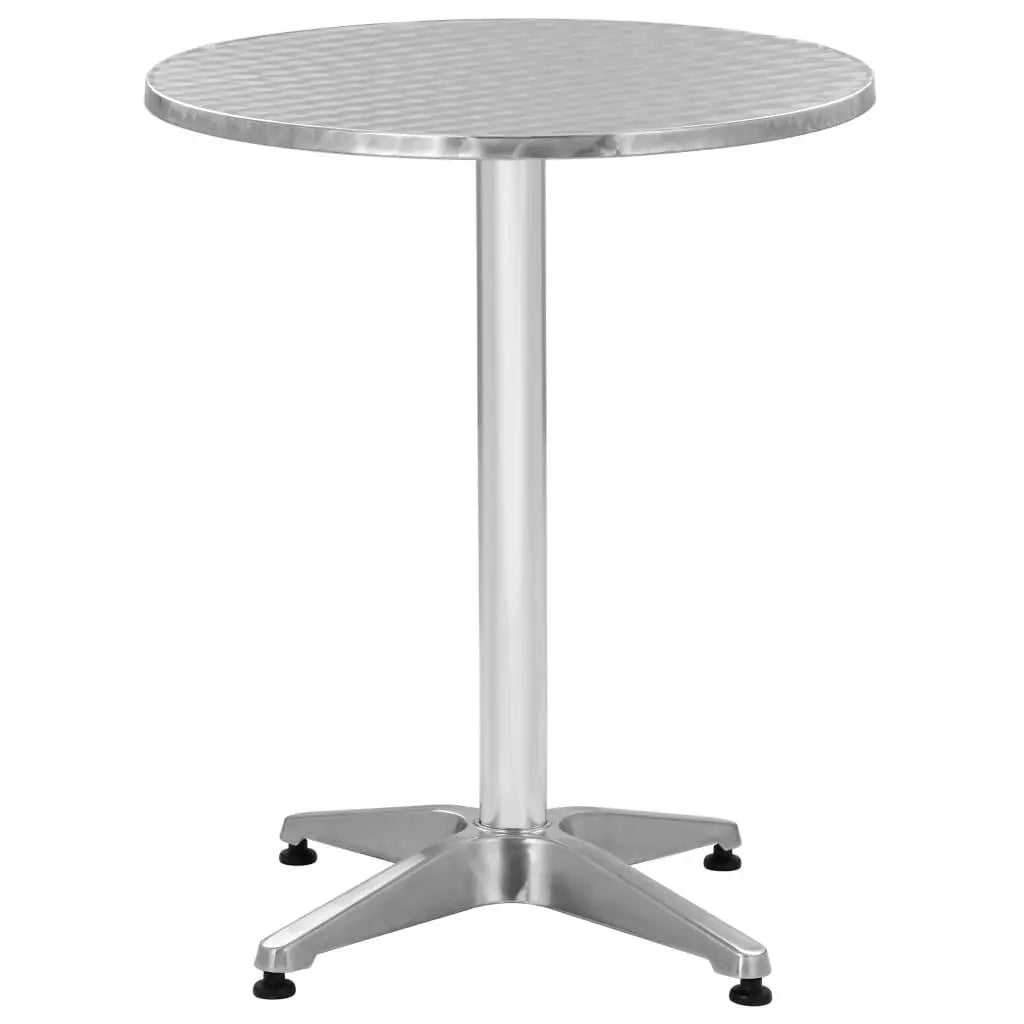 Patio Table Silver 23.6"x27.6" Aluminum at Set Shop and Smile