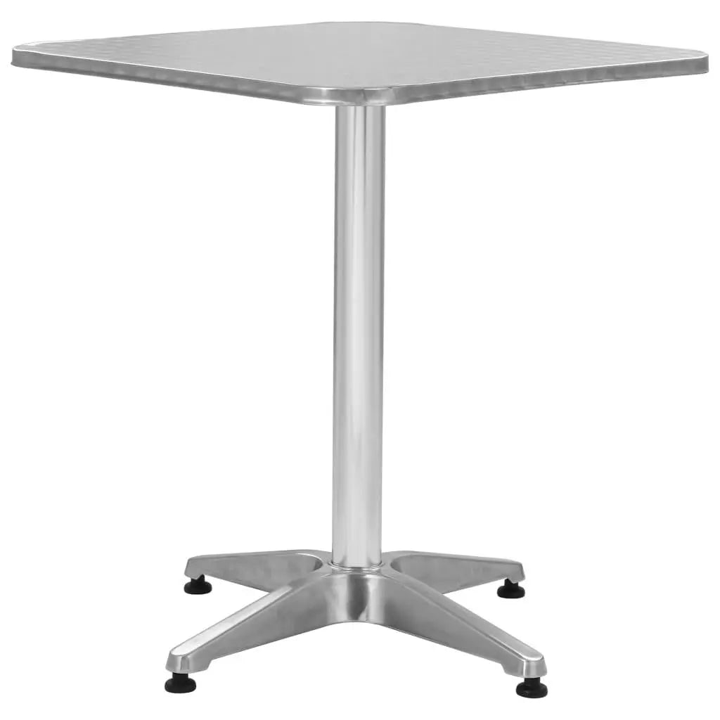 Patio Table Silver 23.6"x23.6"x27.6" Aluminum at Set Shop and Smile