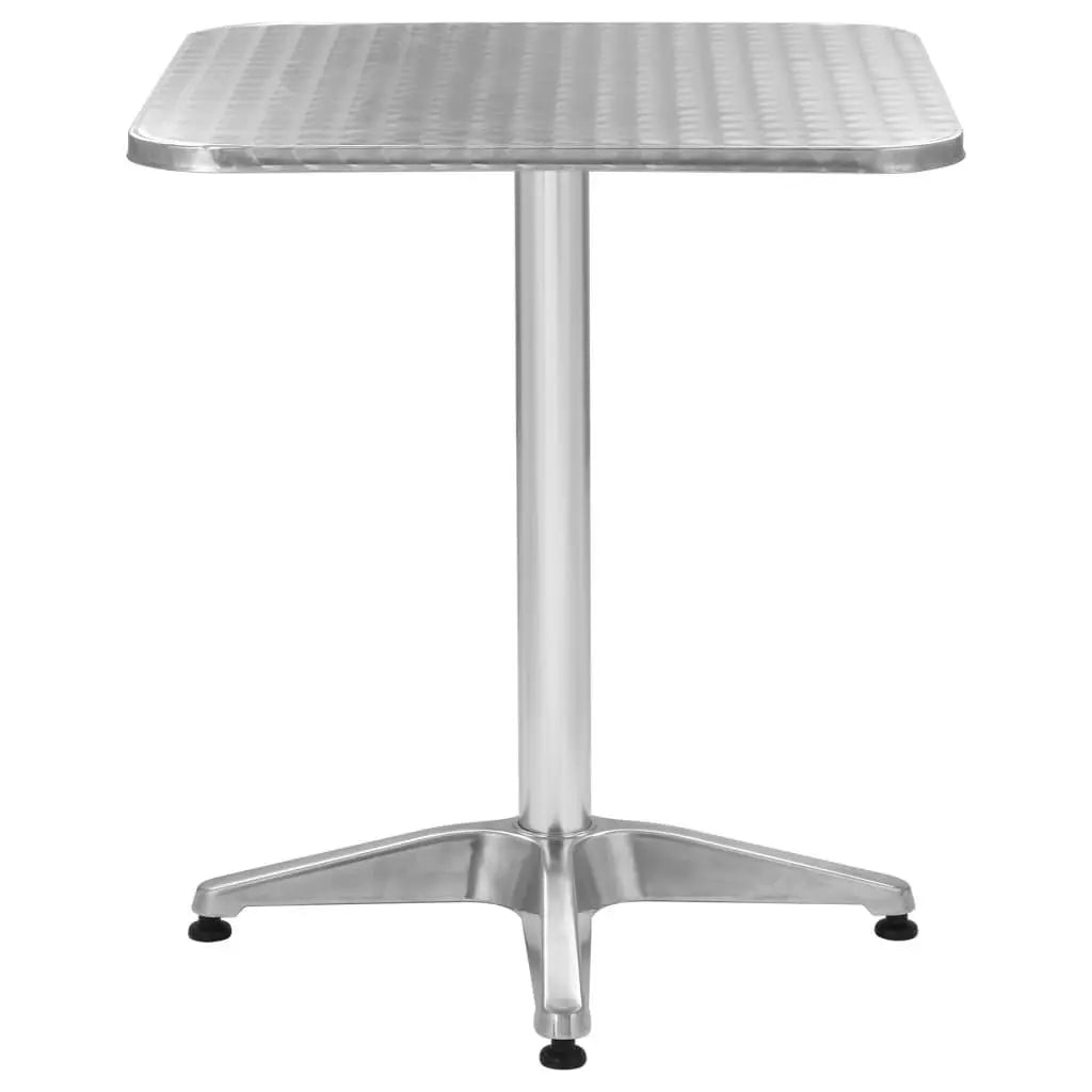 Patio Table Silver 23.6"x23.6"x27.6" Aluminum at Set Shop and Smile