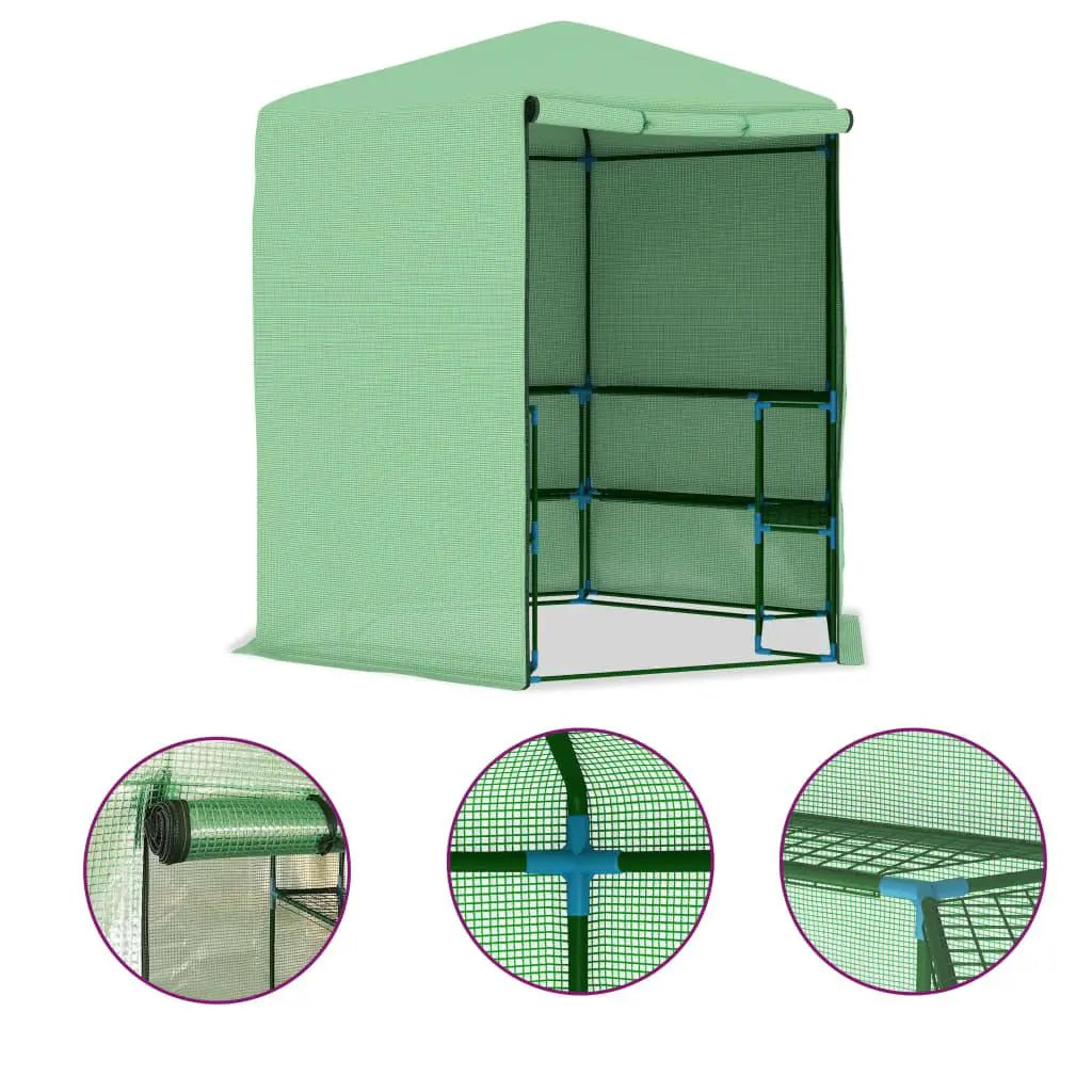 Greenhouse with Shelves Steel 89.4"x87.8" at Set Shop and Smile