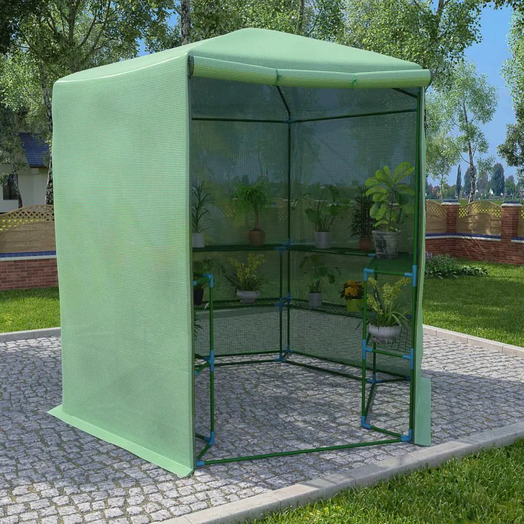 Greenhouse with Shelves Steel 89.4"x87.8" at Set Shop and Smile