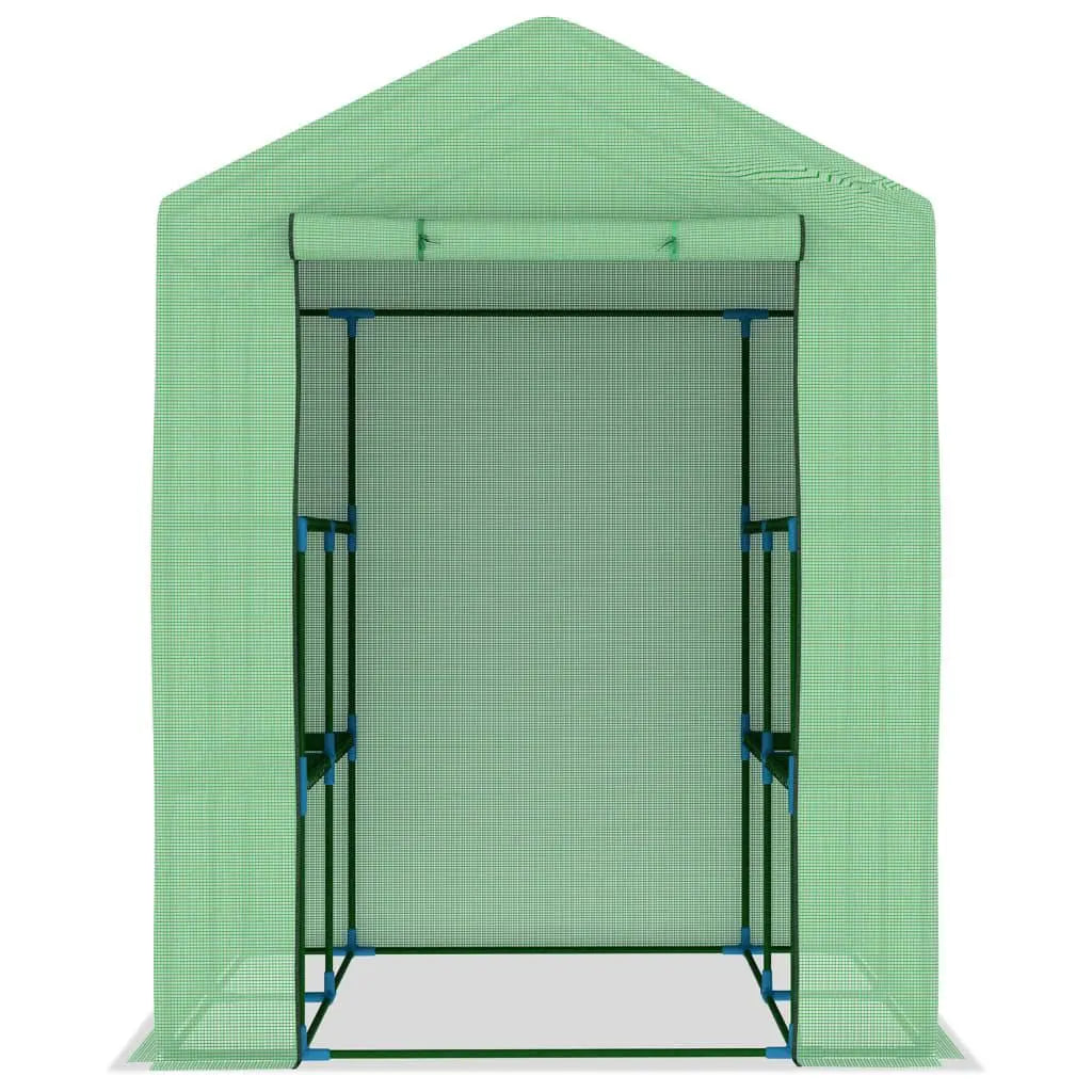 Greenhouse with Shelves Steel 56.3"x56.3"x76.8" at Set Shop and Smile