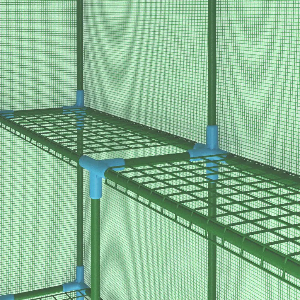 Greenhouse with Shelves Steel 56.3"x56.3"x76.8" at Set Shop and Smile