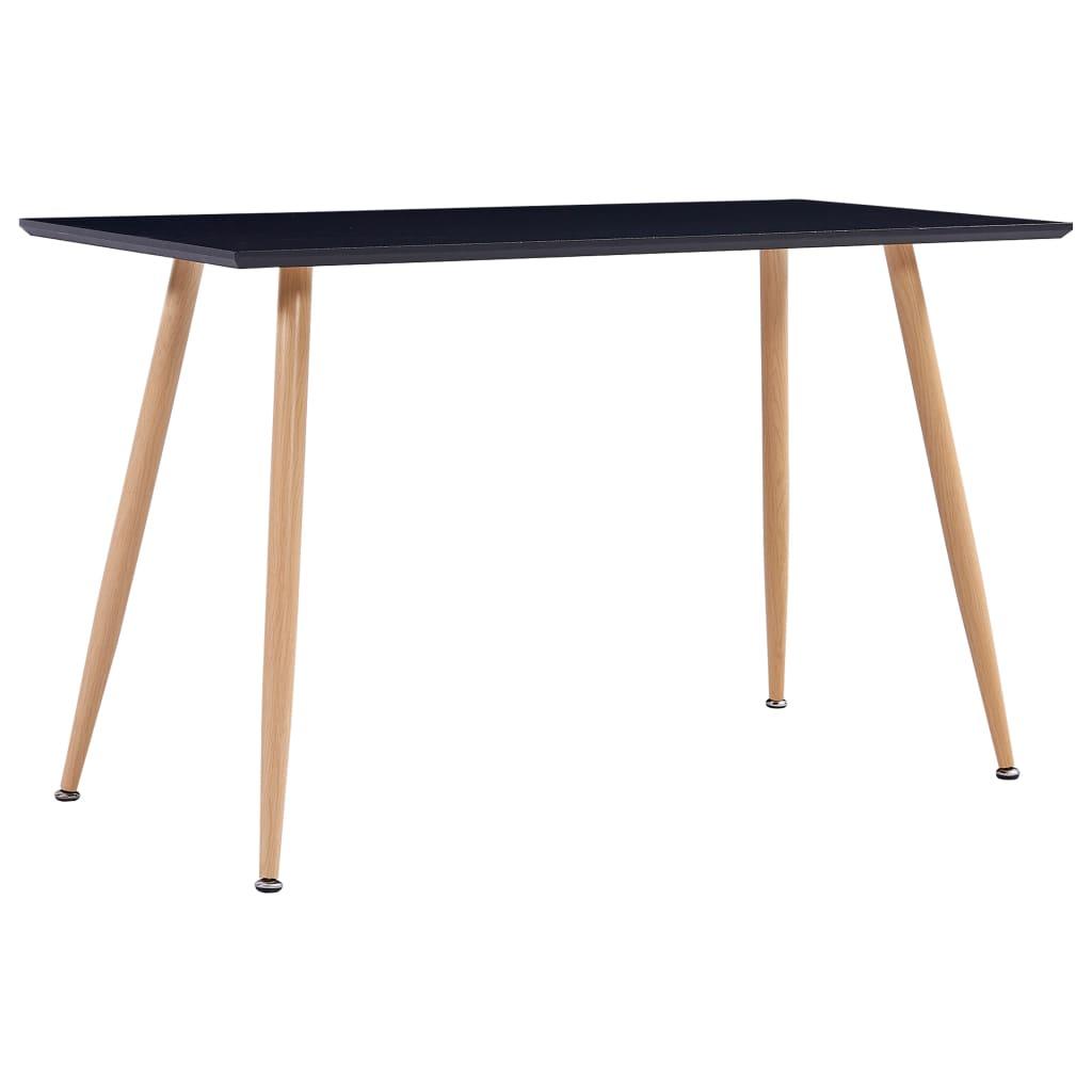 Dining Table Black and Oak 47.2"x23.6"x29.1" MDF at Set Shop and Smile