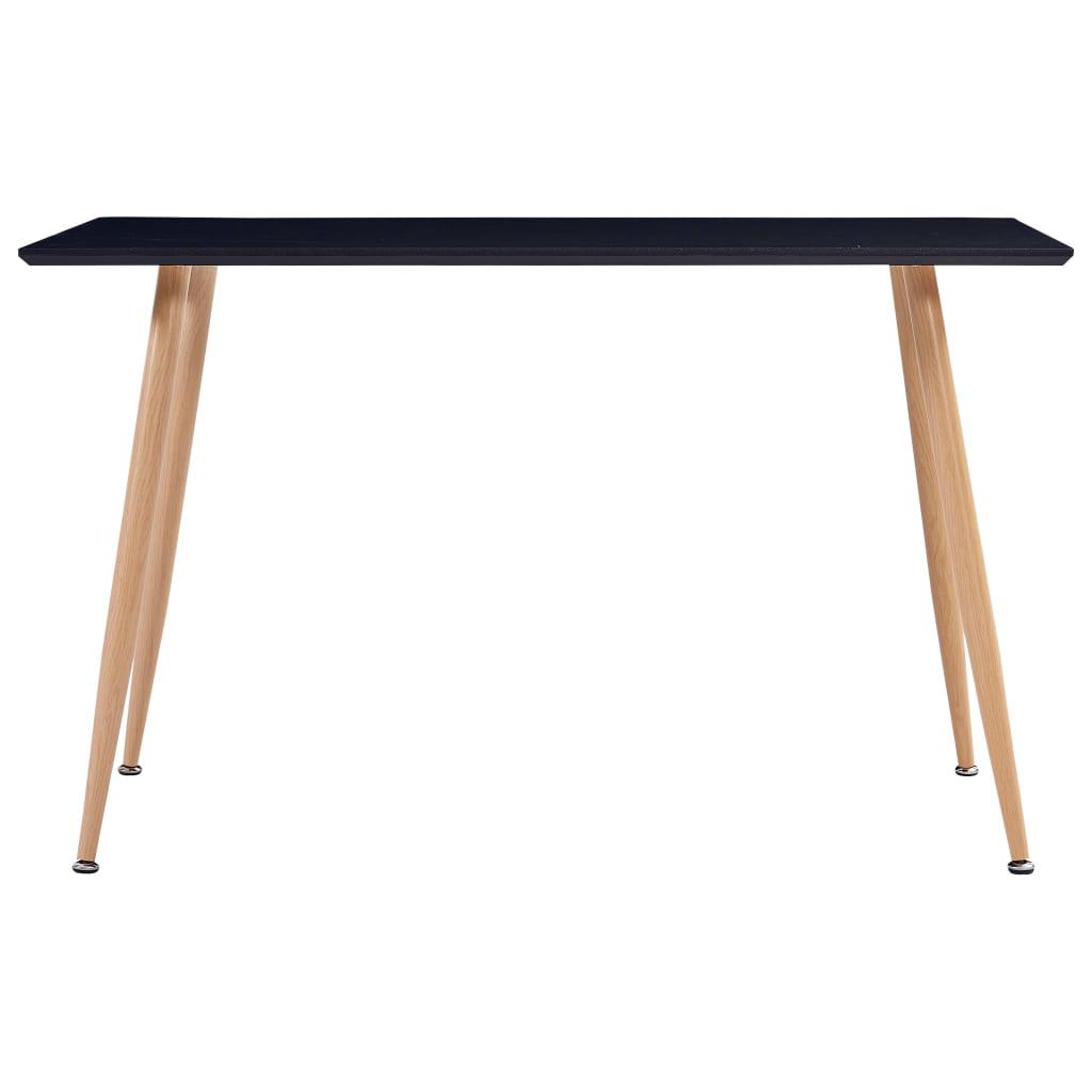 Dining Table Black and Oak 47.2"x23.6"x29.1" MDF at Set Shop and Smile