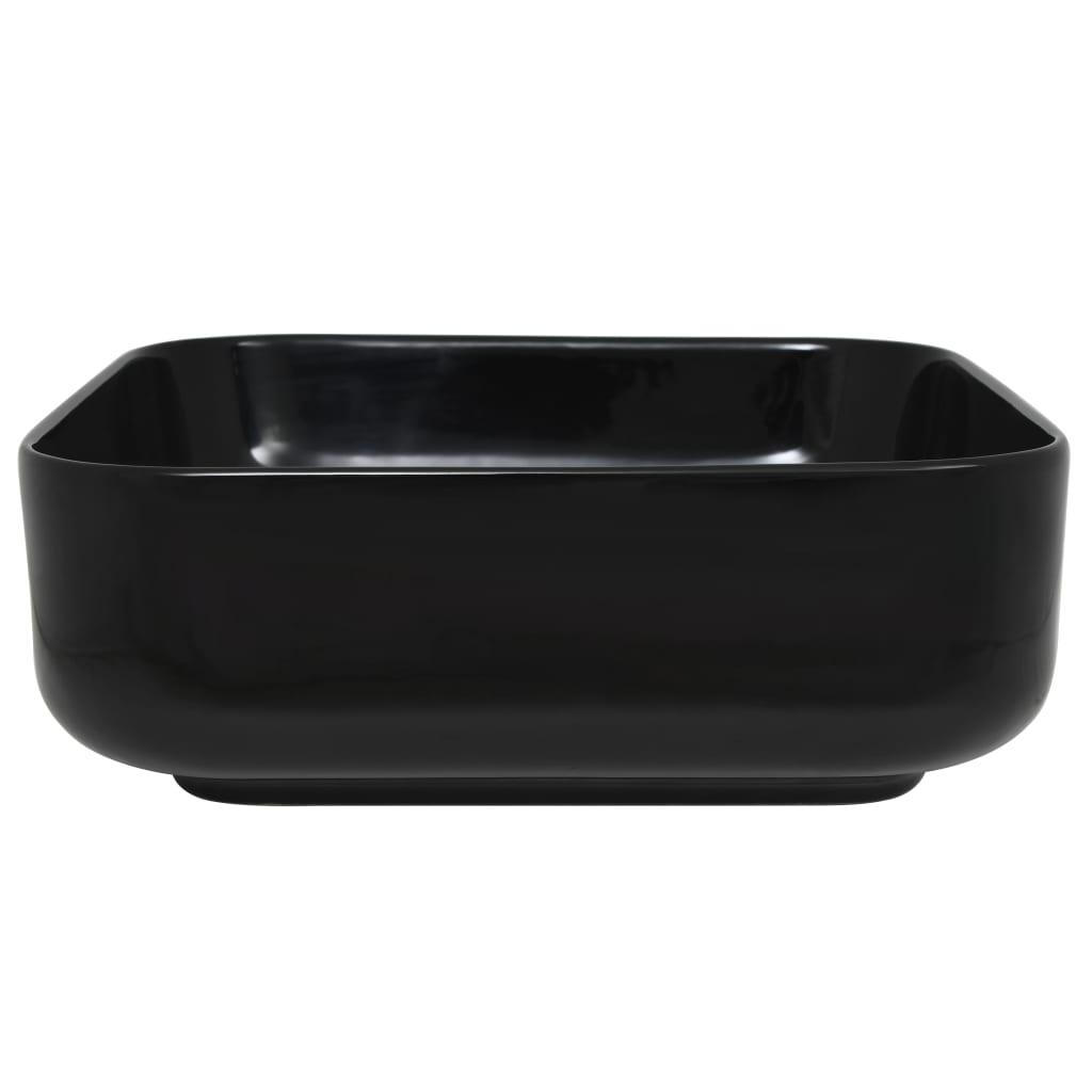 Basin Ceramic Square Black 15"x15"x5.3" at Set Shop and Smile