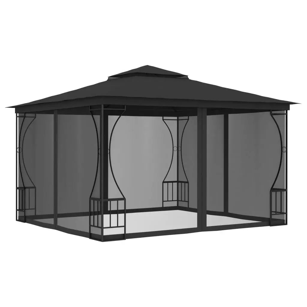 Gazebo with Nets 9.8'x9.8'x8.7' Anthracite at Set Shop and Smile