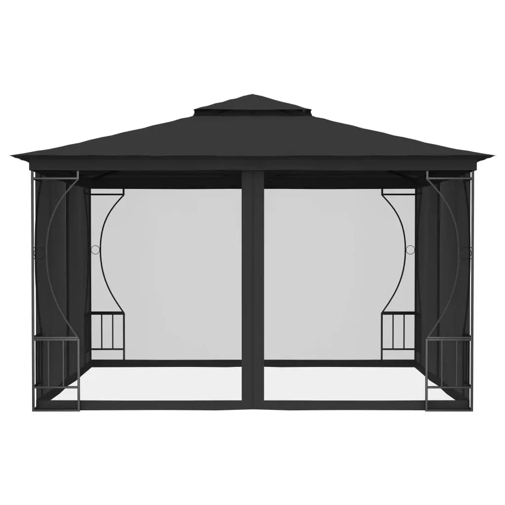 Gazebo with Nets 9.8'x9.8'x8.7' Anthracite at Set Shop and Smile