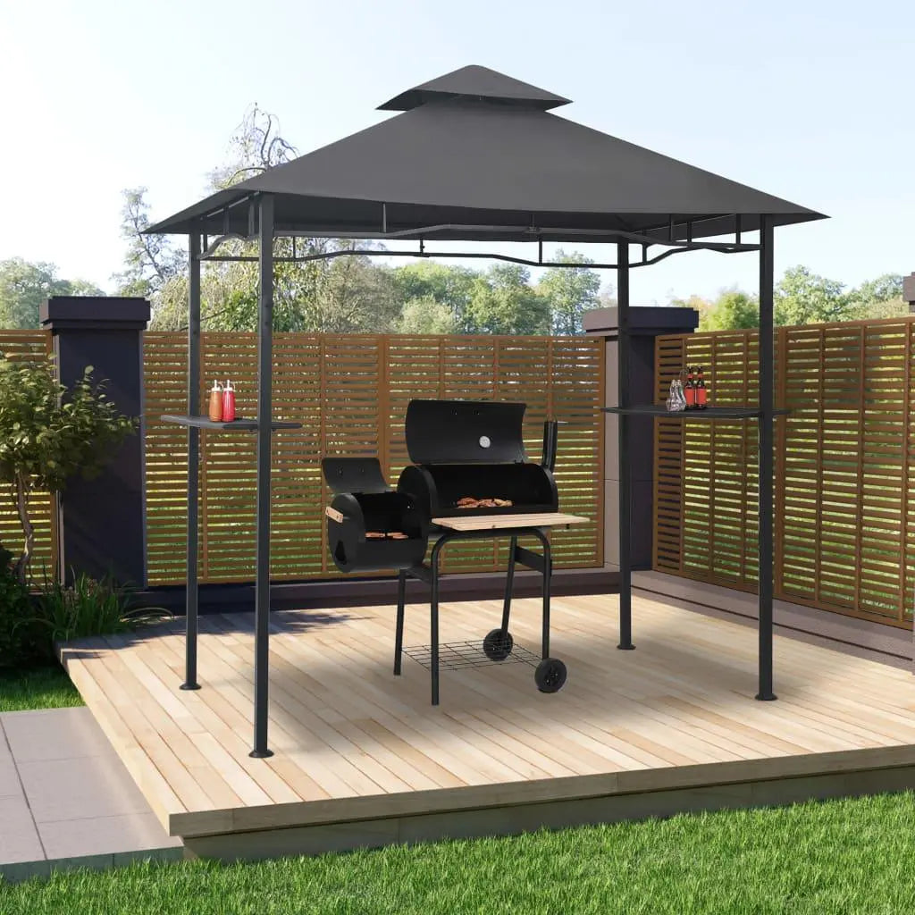 BBQ Gazebo 7.9'x4.9'x8.4' Anthracite Steel at Set Shop and Smile