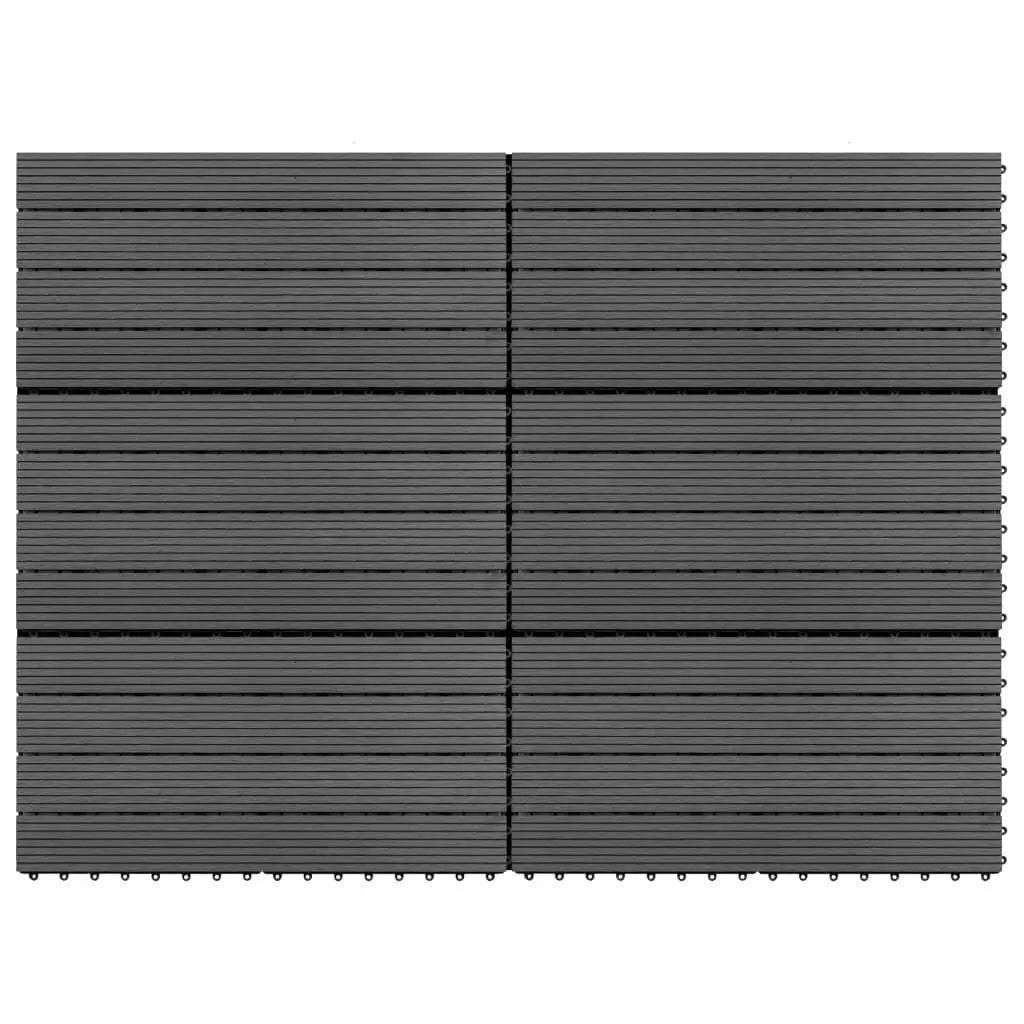 WPC Tiles 23.6"x11.8" 6 pcs 10.8ft² Gray at Set Shop and Smile