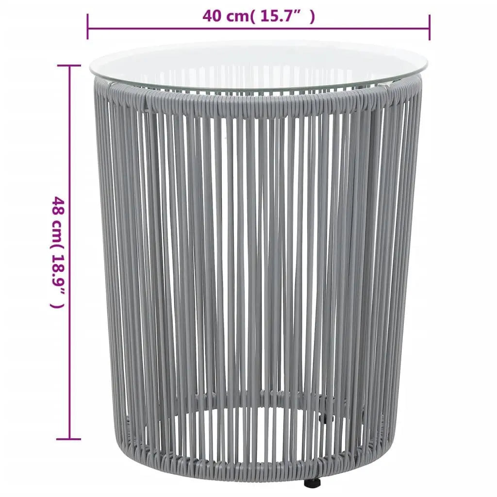 3 Piece Bistro Set with Cushions PE Rattan Anthracite at Set Shop and Smile