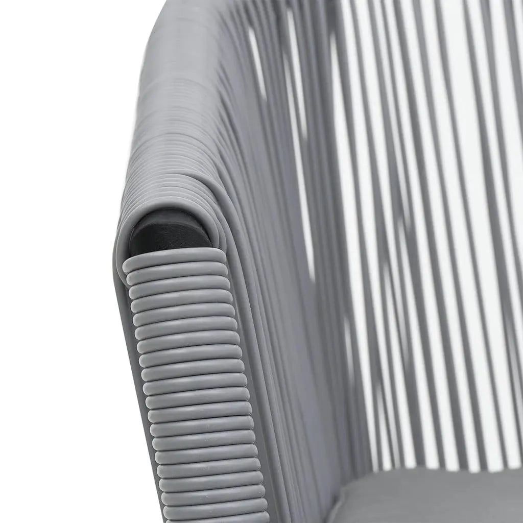 3 Piece Bistro Set with Cushions PE Rattan Anthracite at Set Shop and Smile