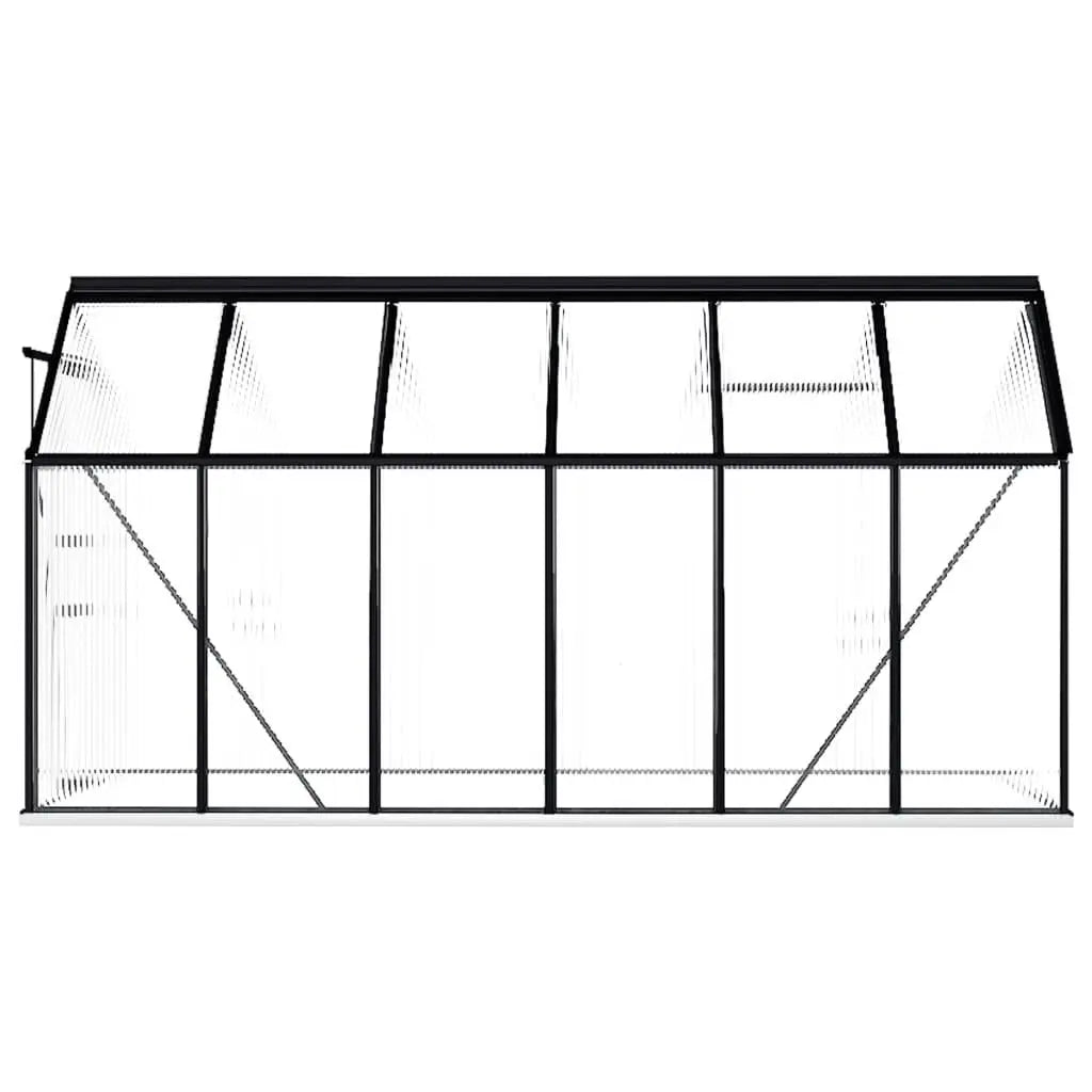 Greenhouse with Base Frame Anthracite Aluminum 75.7 ft² at Set Shop and Smile
