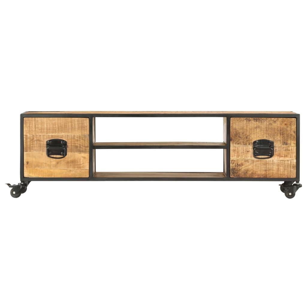 TV Cabinet 51.2"x11.8"x15.4" Solid Mango Wood at Set Shop and Smile