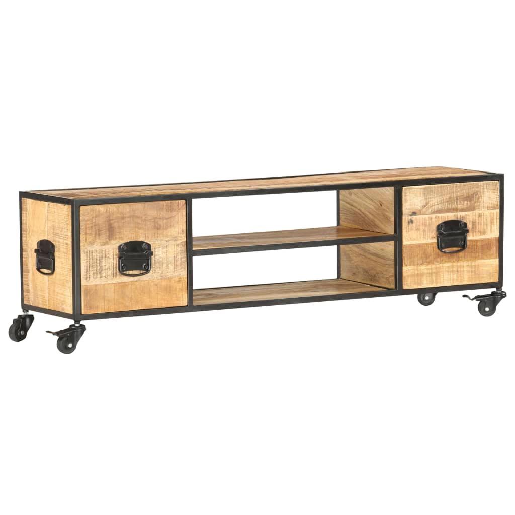 TV Cabinet 51.2"x11.8"x15.4" Solid Mango Wood at Set Shop and Smile