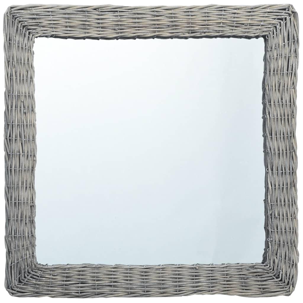 Mirror 19.7"x19.7" Wicker at Set Shop and Smile